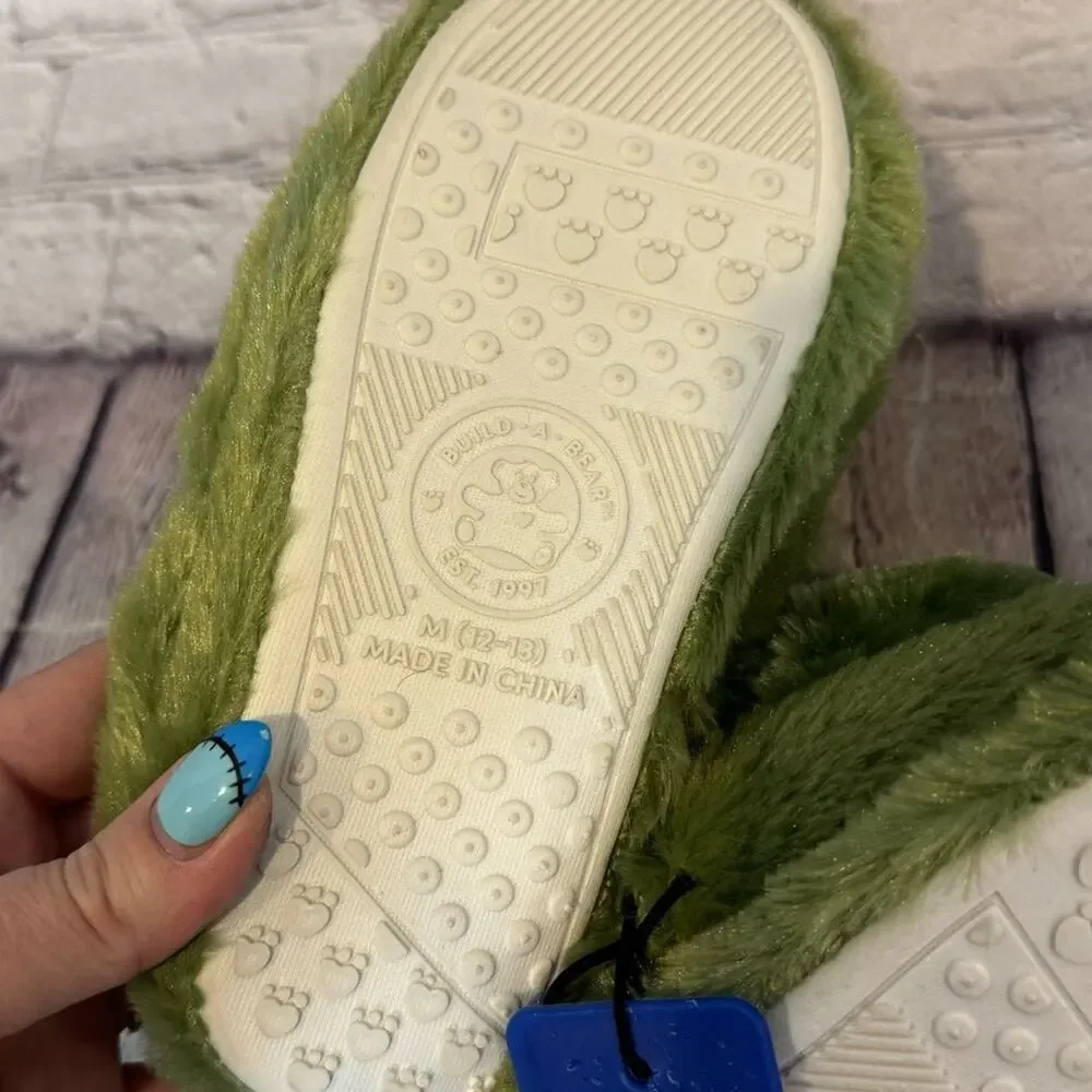 Build A Bear Zombie Halloween Toddler Slippers